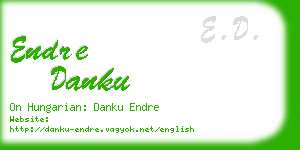 endre danku business card